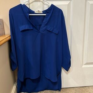 Hippie rose blue blouse